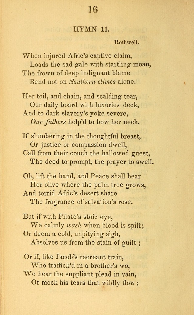 A Selection of Anti-Slavery Hymns: for the use of the friends of emancipation page 12