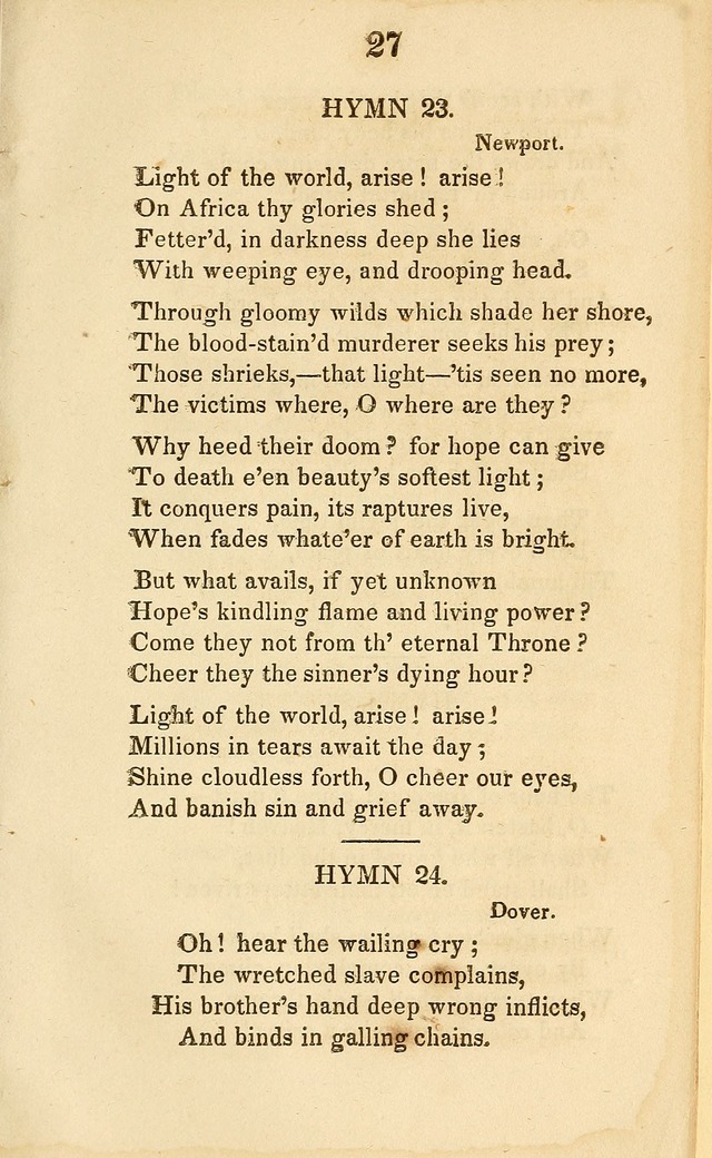 A Selection of Anti-Slavery Hymns: for the use of the friends of emancipation page 19