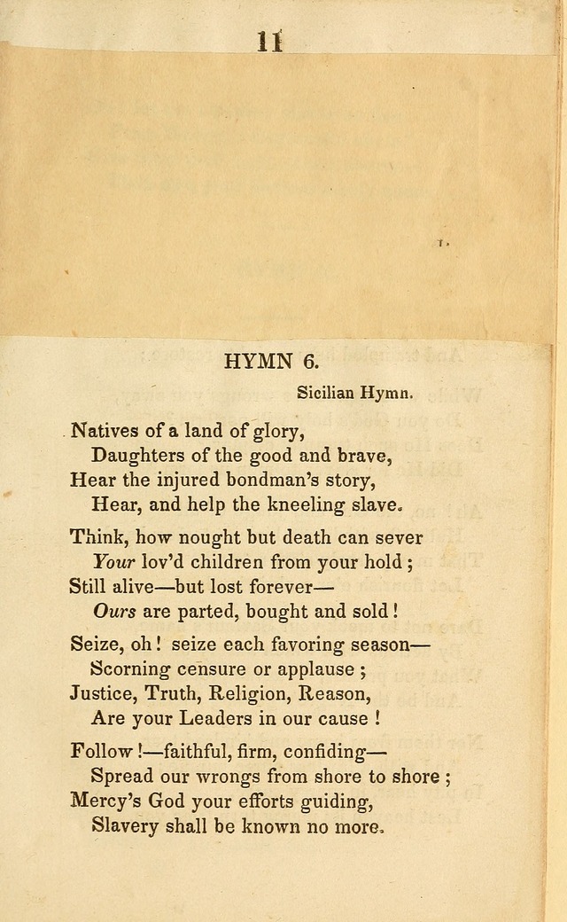 A Selection of Anti-Slavery Hymns: for the use of the friends of emancipation page 7