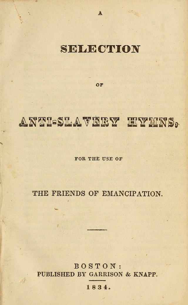 A Selection of Anti-Slavery Hymns: for the use of the friends of emancipation page ii