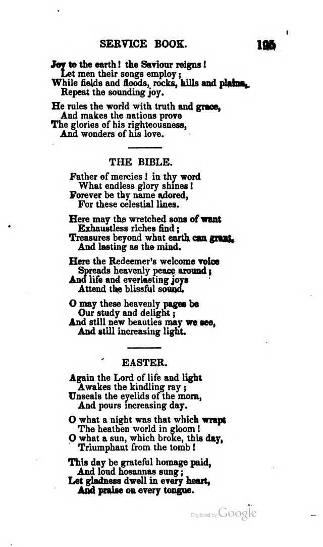 A Service Book: with a selection of tunes and hymns for Sabbath schools (6th ed.) page 105