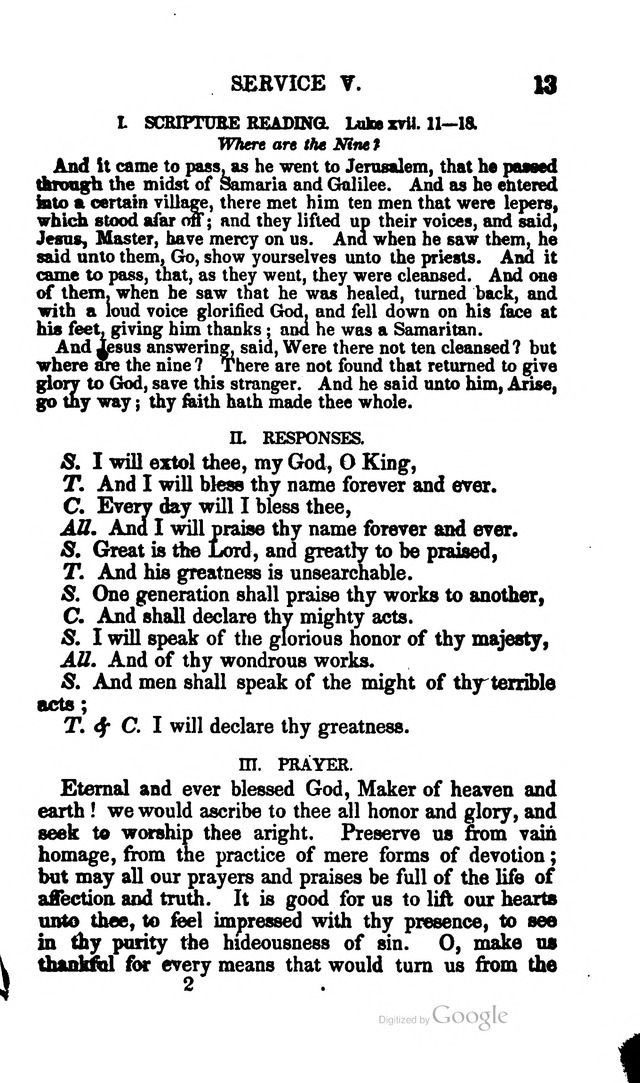 A Service Book: with a selection of tunes and hymns for Sabbath schools (6th ed.) page 13