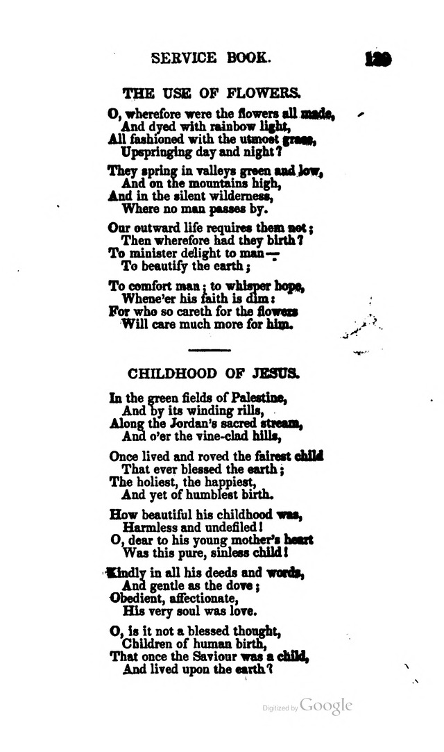 A Service Book: with a selection of tunes and hymns for Sabbath schools (6th ed.) page 139