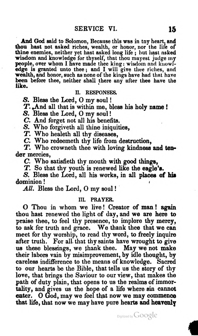 A Service Book: with a selection of tunes and hymns for Sabbath schools (6th ed.) page 15