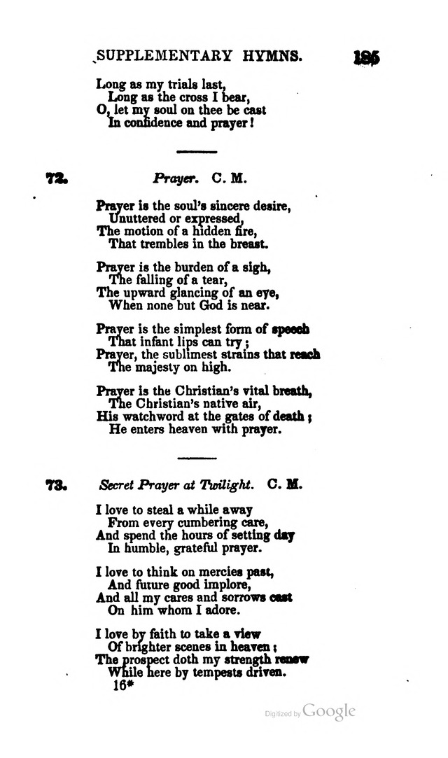 A Service Book: with a selection of tunes and hymns for Sabbath schools (6th ed.) page 185