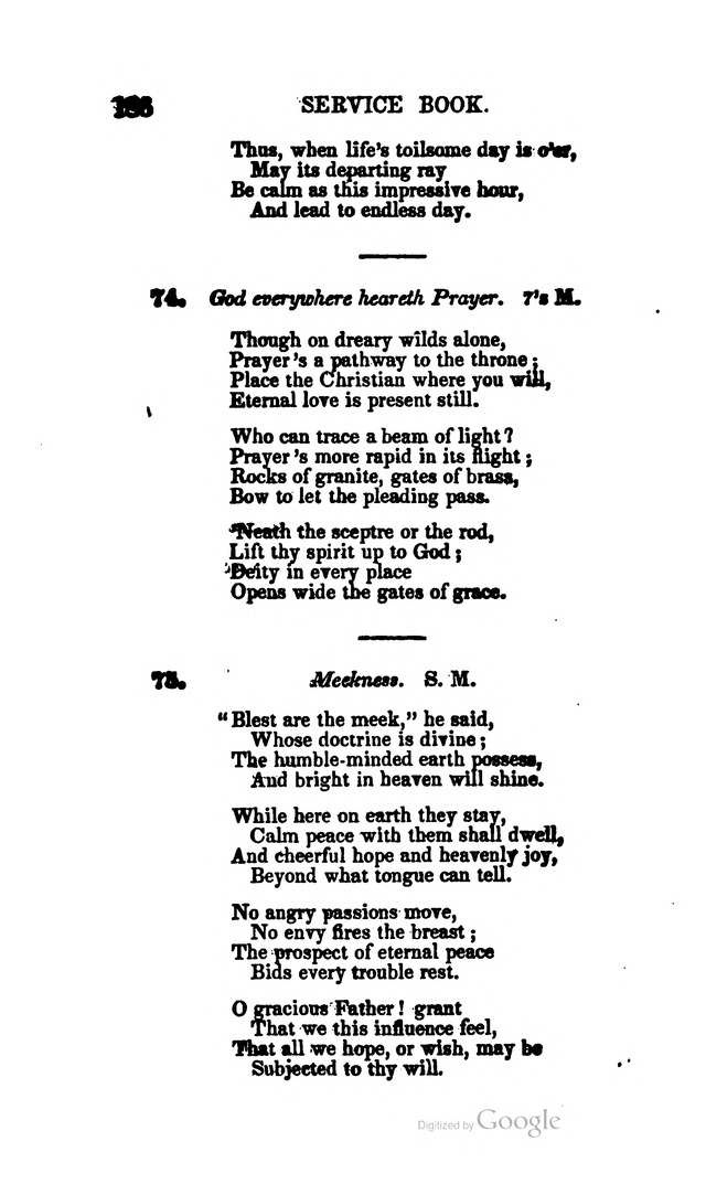 A Service Book: with a selection of tunes and hymns for Sabbath schools (6th ed.) page 186