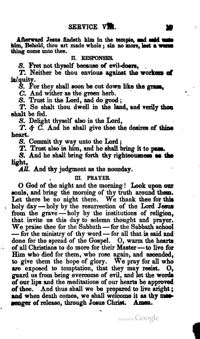 A Service Book: with a selection of tunes and hymns for Sabbath schools (6th ed.) page 19