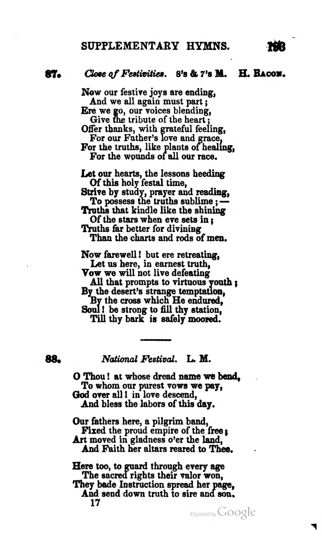 A Service Book: with a selection of tunes and hymns for Sabbath schools (6th ed.) page 193