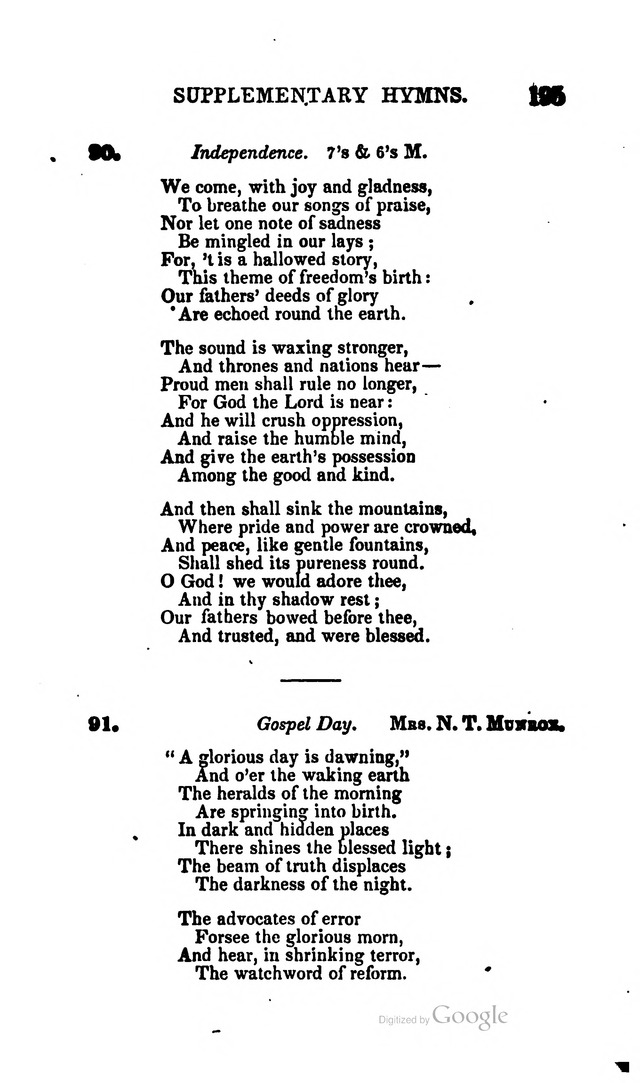 A Service Book: with a selection of tunes and hymns for Sabbath schools (6th ed.) page 195