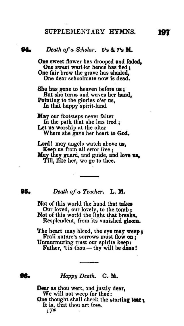 A Service Book: with a selection of tunes and hymns for Sabbath schools (6th ed.) page 197