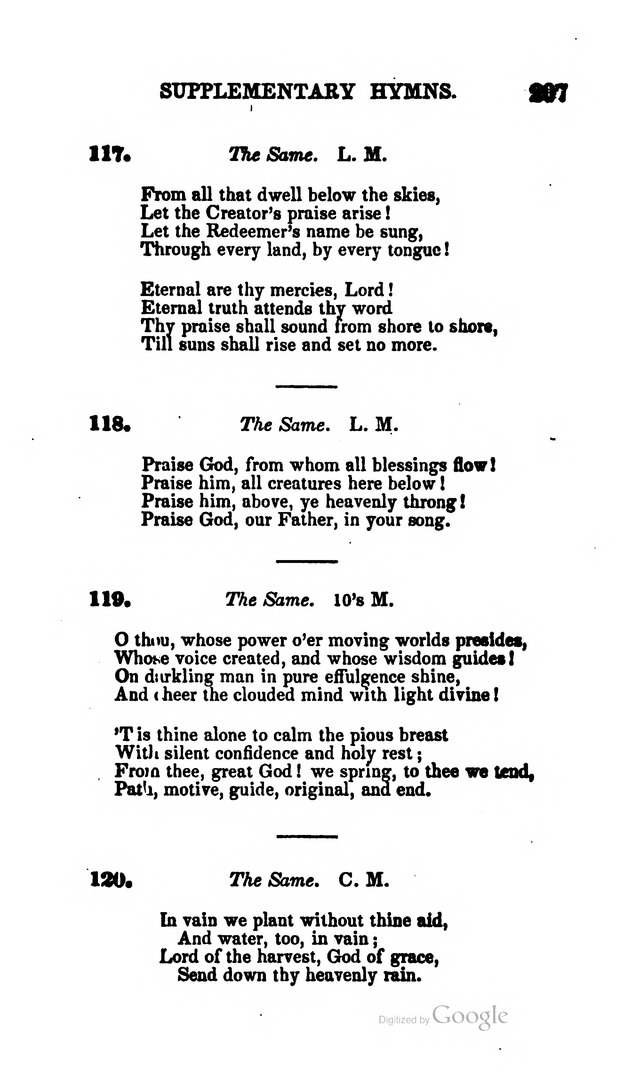 A Service Book: with a selection of tunes and hymns for Sabbath schools (6th ed.) page 207