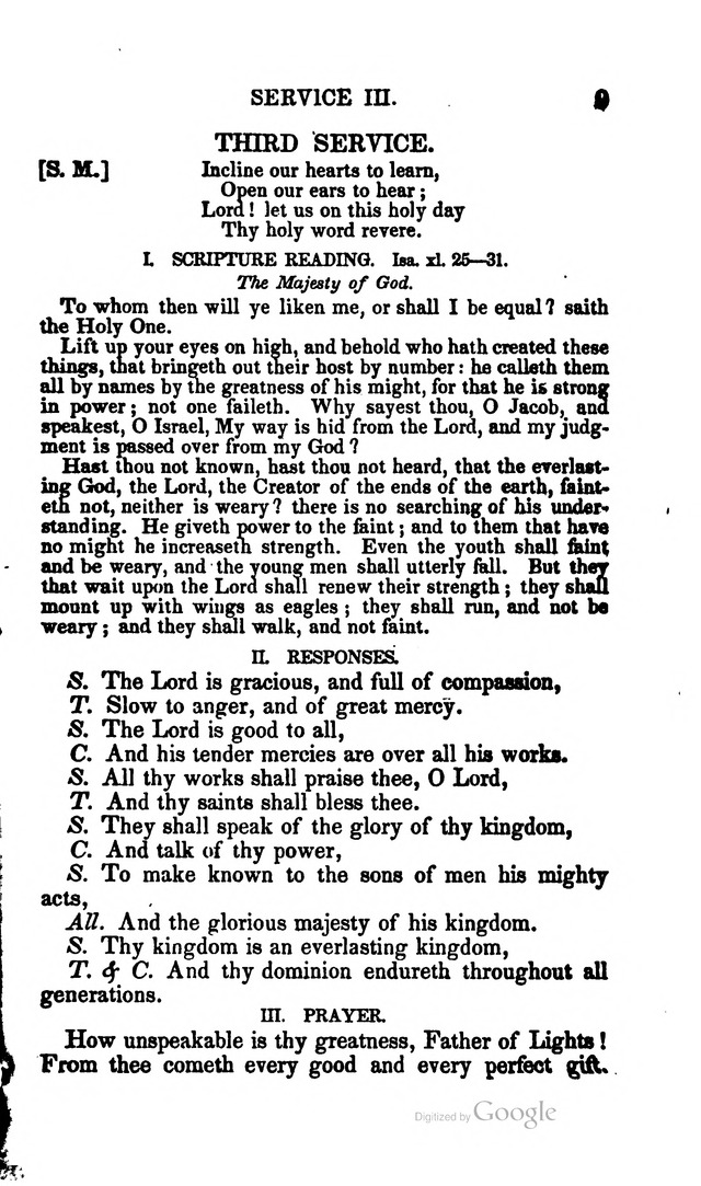 A Service Book: with a selection of tunes and hymns for Sabbath schools (6th ed.) page 9