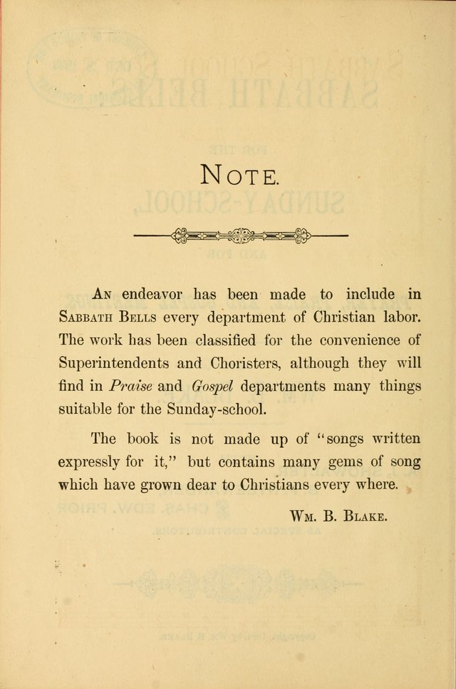 Sabbath Bells: for the Sunday-school and for prayer, praise, and gospel meetings page 2