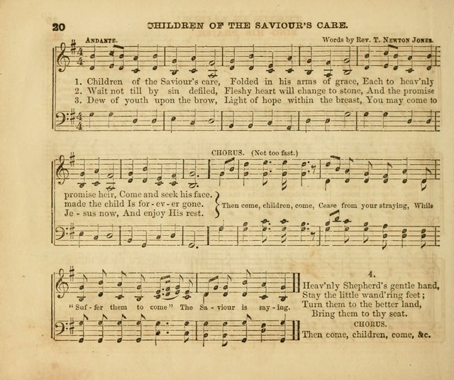 The Silver Chime: a cluster of Sabbath school melodies, tunes, sentences, chants, etc., for the use of children and teachers in their school exercises, devotions, and recreations, to which is added... page 18