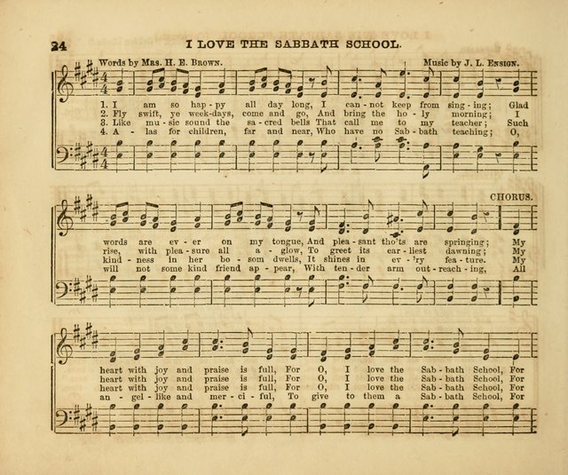 The Silver Chime: a cluster of Sabbath school melodies, tunes, sentences, chants, etc., for the use of children and teachers in their school exercises, devotions, and recreations, to which is added... page 22