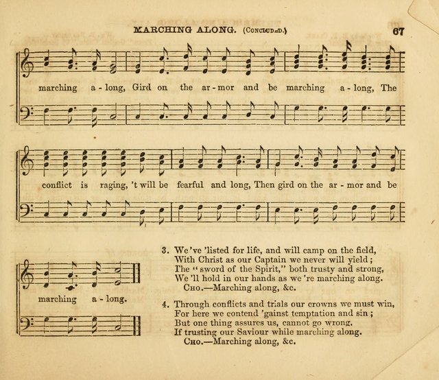 The Silver Chime: a cluster of Sabbath school melodies, tunes, sentences, chants, etc., for the use of children and teachers in their school exercises, devotions, and recreations, to which is added... page 65