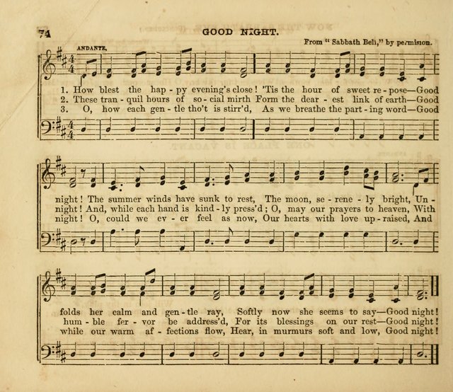 The Silver Chime: a cluster of Sabbath school melodies, tunes, sentences, chants, etc., for the use of children and teachers in their school exercises, devotions, and recreations, to which is added... page 72