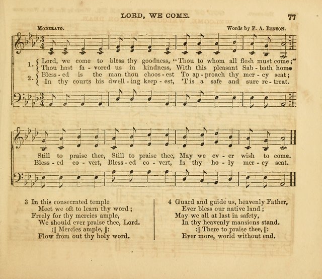 The Silver Chime: a cluster of Sabbath school melodies, tunes, sentences, chants, etc., for the use of children and teachers in their school exercises, devotions, and recreations, to which is added... page 75