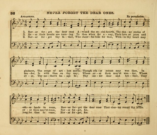 The Silver Chime: a cluster of Sabbath school melodies, tunes, sentences, chants, etc., for the use of children and teachers in their school exercises, devotions, and recreations, to which is added... page 86