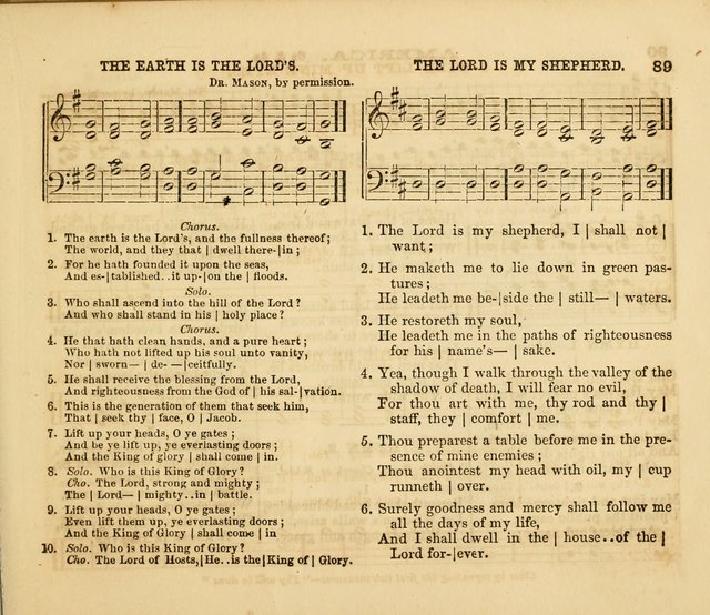 The Silver Chime: a cluster of Sabbath school melodies, tunes, sentences, chants, etc., for the use of children and teachers in their school exercises, devotions, and recreations, to which is added... page 89