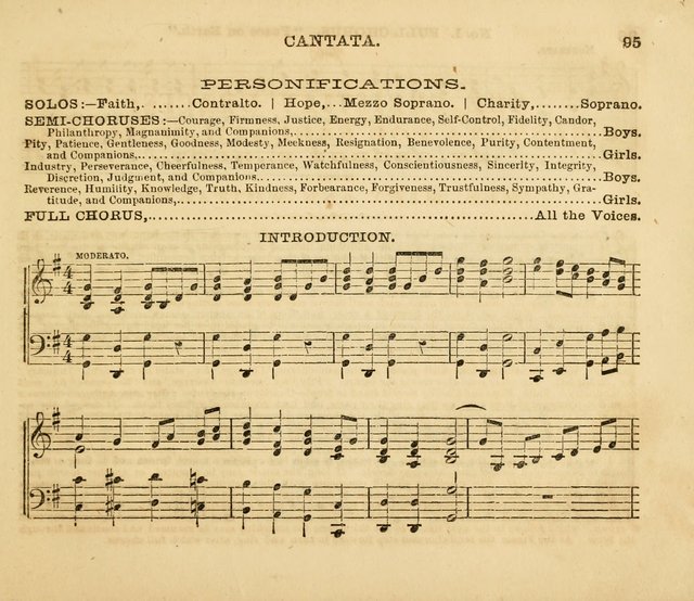 The Silver Chime: a cluster of Sabbath school melodies, tunes, sentences, chants, etc., for the use of children and teachers in their school exercises, devotions, and recreations, to which is added... page 95