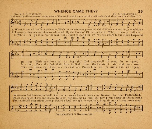 Sabbath Carols: a compilation of original, new, and beautiful music specially adapted for the Sabbath School (also an excellent book for Praise Meetings, Social Gatherings, and the Home Circle) page 29