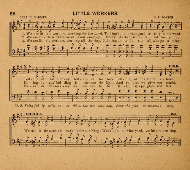 Sabbath Carols: a compilation of original, new, and beautiful music specially adapted for the Sabbath School (also an excellent book for Praise Meetings, Social Gatherings, and the Home Circle) page 56