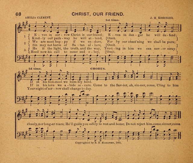 Sabbath Carols: a compilation of original, new, and beautiful music specially adapted for the Sabbath School (also an excellent book for Praise Meetings, Social Gatherings, and the Home Circle) page 68