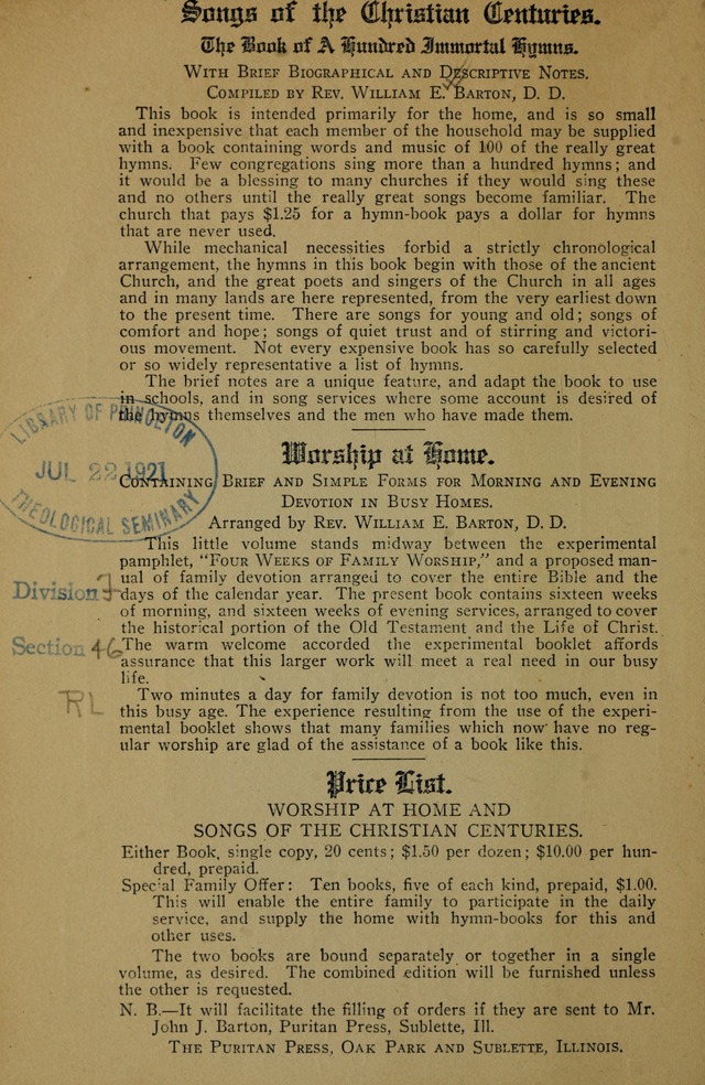 Songs of the Christian Centuries: the book of a hundred immortal hymns, with brief biographical and descriptive notes. page 3