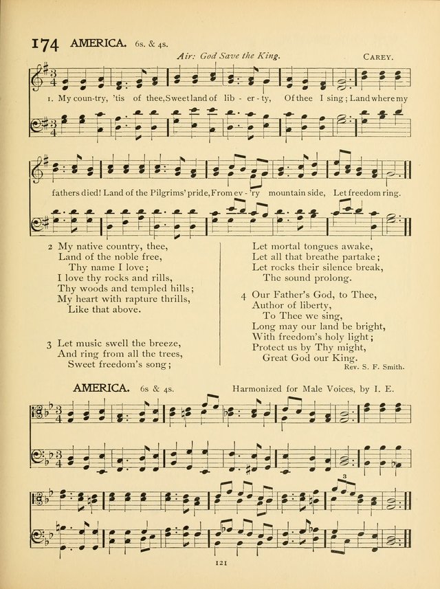 School and College Hymnal: a collection of hymns and of selections for responsive readings page 123