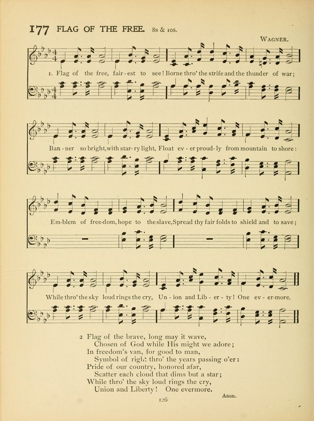 School and College Hymnal: a collection of hymns and of selections for responsive readings page 128