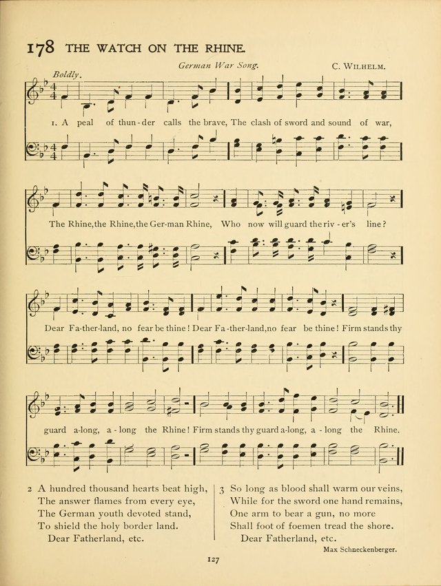 School and College Hymnal: a collection of hymns and of selections for responsive readings page 129