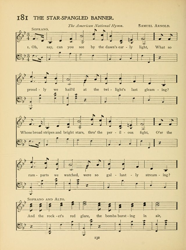 School and College Hymnal: a collection of hymns and of selections for responsive readings page 134