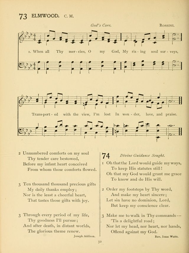 School and College Hymnal: a collection of hymns and of selections for responsive readings page 52