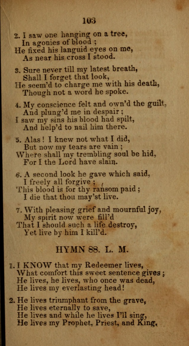 Social and Camp-meeting Songs, for the Pious (9th ed. enl.) page 103