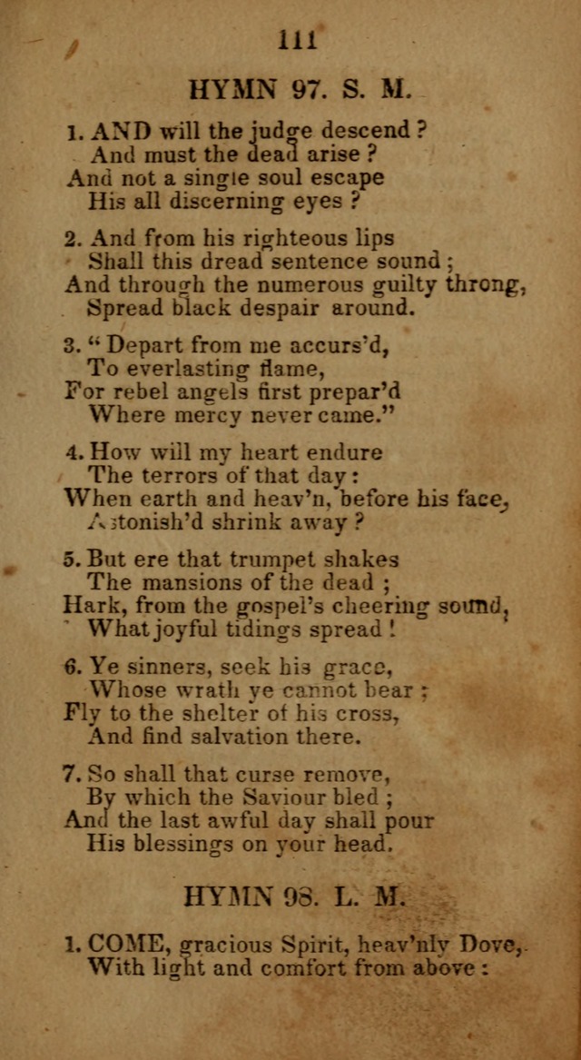 Social and Camp-meeting Songs, for the Pious (9th ed. enl.) page 111