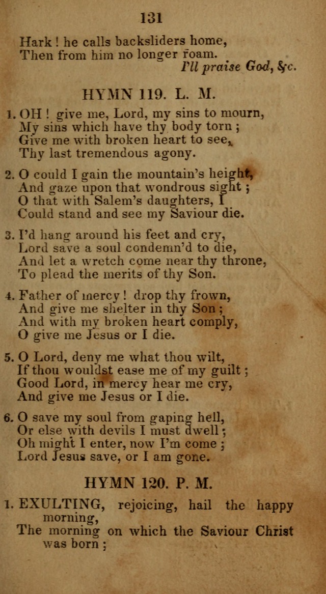 Social and Camp-meeting Songs, for the Pious (9th ed. enl.) page 131