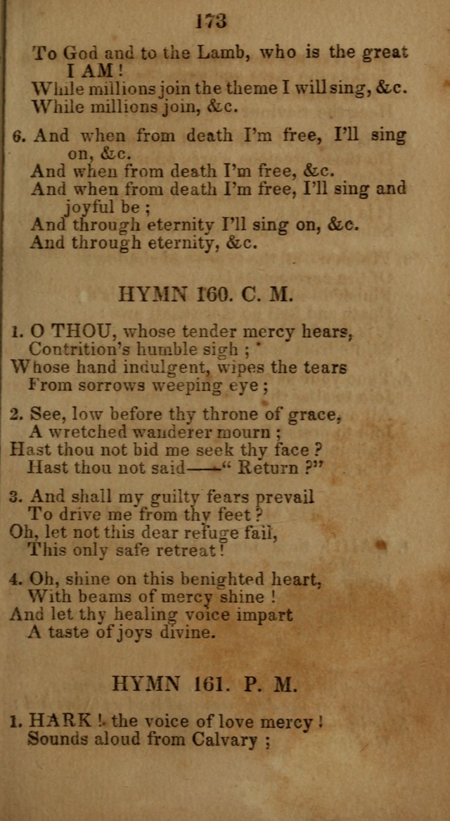 Social and Camp-meeting Songs, for the Pious (9th ed. enl.) page 173