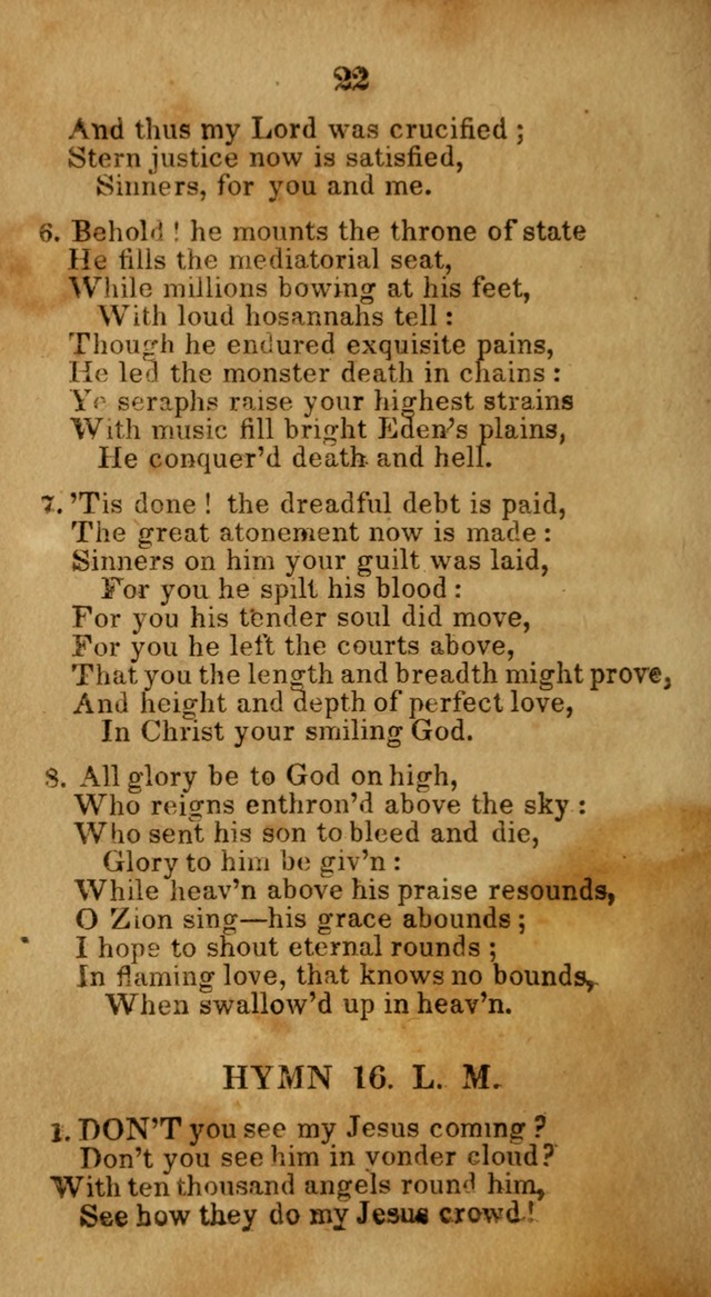 Social and Camp-meeting Songs, for the Pious (9th ed. enl.) page 22