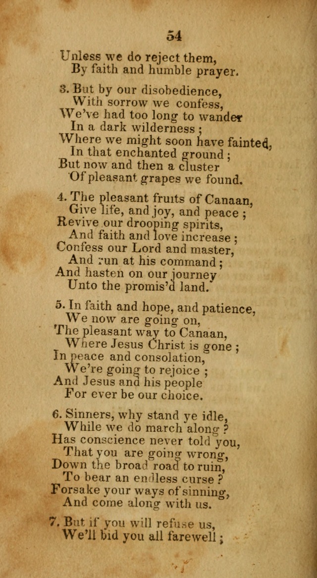 Social and Camp-meeting Songs, for the Pious (9th ed. enl.) page 54