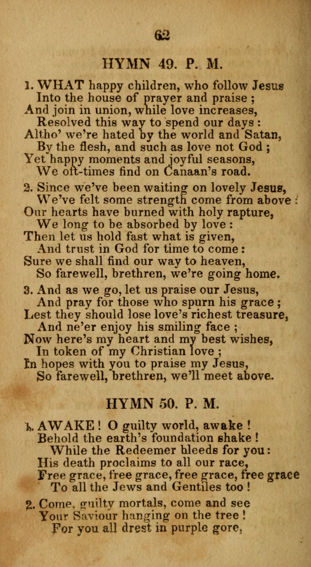 Social and Camp-meeting Songs, for the Pious (9th ed. enl.) page 62