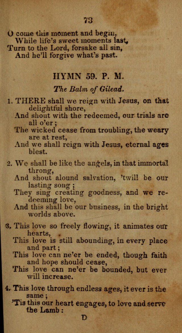 Social and Camp-meeting Songs, for the Pious (9th ed. enl.) page 73