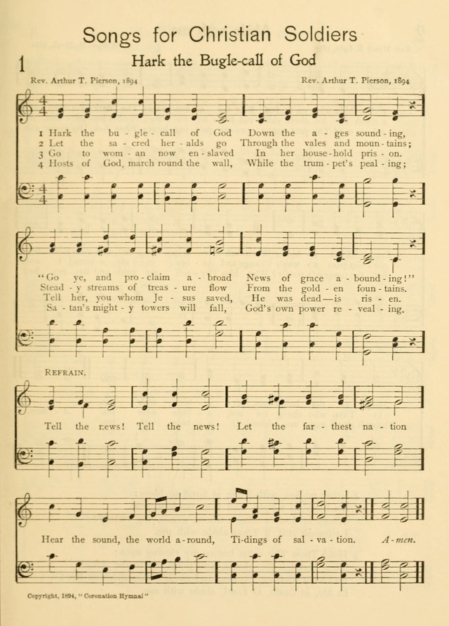 Songs for Christian Soldiers: for the use of the Boys