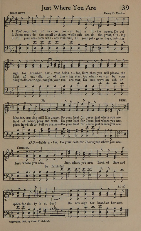 Songs of Conquest: for Use in Public Worship, Prayer Services, Camp Meetings, Evangelistic Campaigns, Young People