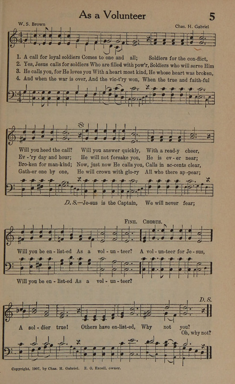 Songs of Conquest: for Use in Public Worship, Prayer Services, Camp Meetings, Evangelistic Campaigns, Young People