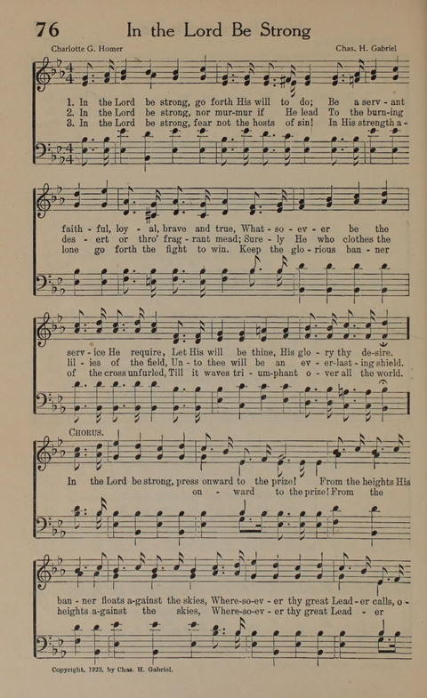 Songs of Conquest: for Use in Public Worship, Prayer Services, Camp Meetings, Evangelistic Campaigns, Young People