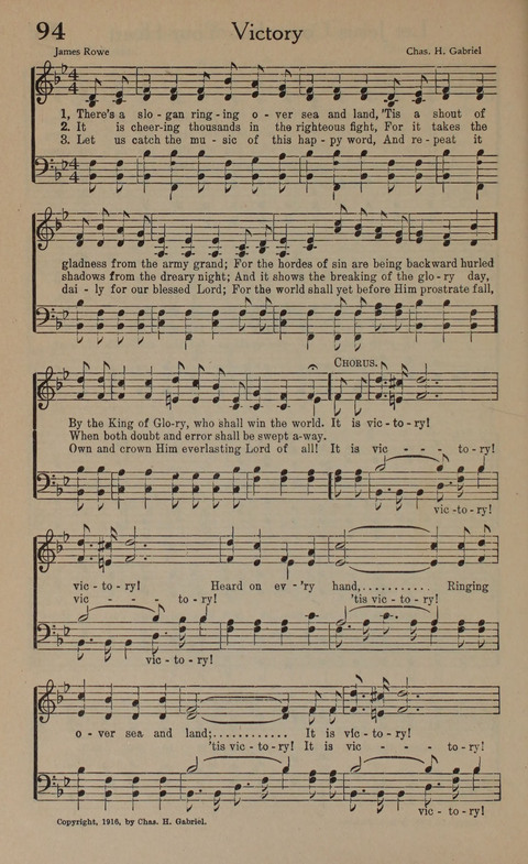 Songs of Conquest: for Use in Public Worship, Prayer Services, Camp Meetings, Evangelistic Campaigns, Young People