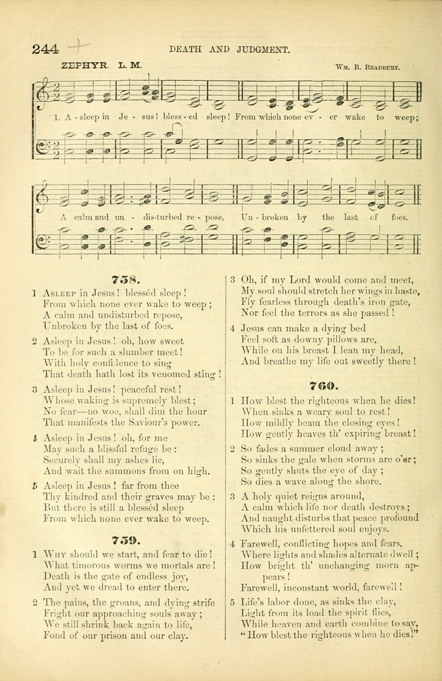 Songs for Christian worship in the Chapel and Family: selected from the "Songs of the church" page 257