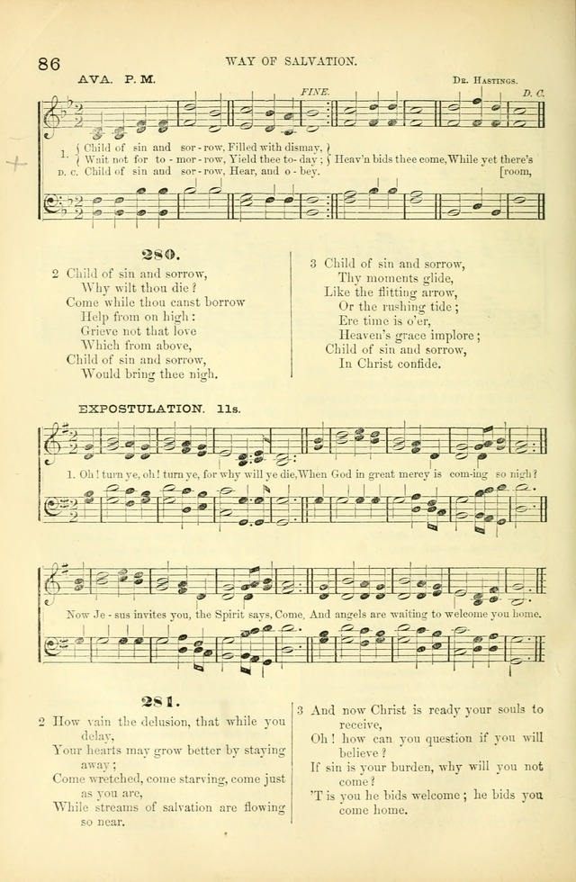 Songs for Christian worship in the Chapel and Family: selected from the "Songs of the church" page 99