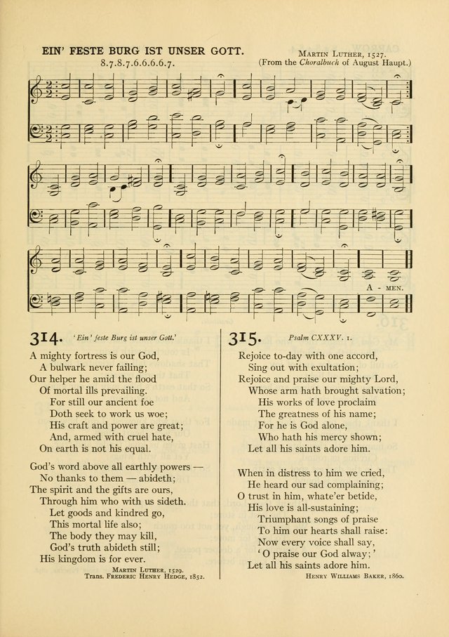 Services for Congregational Worship. The New Hymn and Tune Book page 315